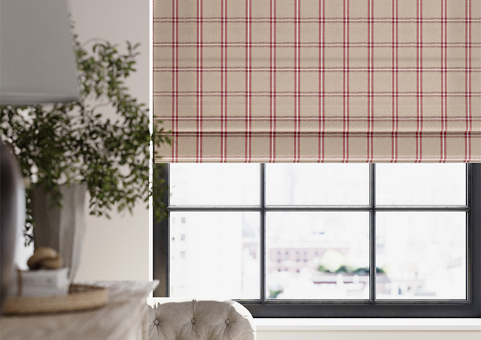 Applecross, Cranberry - Roman Blind - Image 5